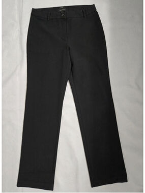 Talbots Heritage Black Straight Leg Dress Pants 8L Long Career Slacks